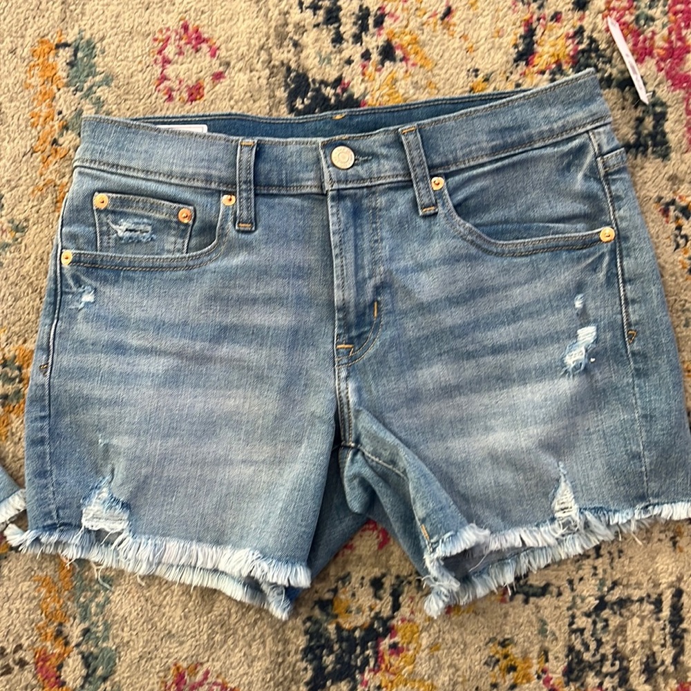 Gap Petite distressed jean shorts